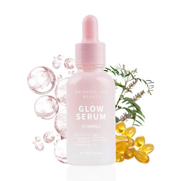 Brightening Anti-Aging Peptide Vitamin C + E Glycolic Acid Glow Serum 30ml - Image 6